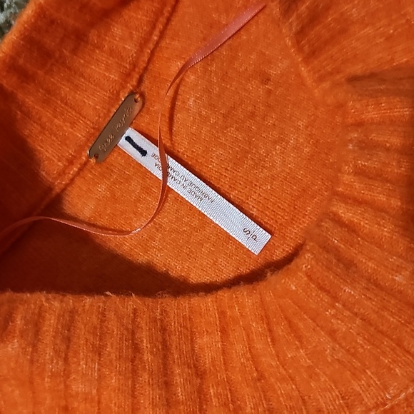 New Free People Phoebe Sweater Wool Blend Shell Coral Small Knit Pullover - Picture 6 of 10